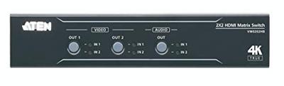 ATEN VM0202HB HDMI-switch 4096 x 2160 Pixel Zwart ATEN VM0202HB HDMI-switch 4096 x 2160 Pixel Zwart