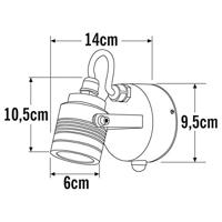 Konstsmide Monza Medium 7941-310 LED-buitenlamp met bewegingsmelder (wand) Energielabel: G (A - G) LED LED vast ingebouwd 3 W Aluminium - thumbnail