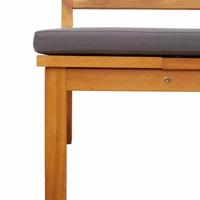 Ligstoel 1-persoon Bruin 200 x 57 x 75cm Massief acaciahout - thumbnail