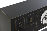 Bijzettafel DKD Home Decor 95 x 26 x 79 cm Spar Zwart Gouden Metaal Wit Hout MDF - thumbnail