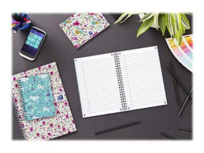 Oxford Floral softcover spiraalschrift, ft A6, 50 vel, geruit 5 mm, 4 geassorteerde designs