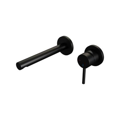 Black Edition inbouw wastafelmengkraan, rechte uitloop, rozetten model A1 mat zwart