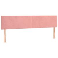 Boxspring met matras fluweel roze 160x200 cm - thumbnail