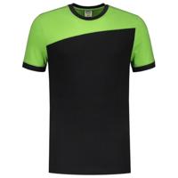 Tricorp 102006 T-shirt bicolor Naden - zwart/lime - maat L - thumbnail