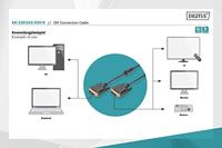 DIGITUS DVI-kabel - DVI-D (18+1) - Full HD - 2m - Single Link, 60Hz, 2xFerriet - Compatibel met monitor, TV, PC - thumbnail