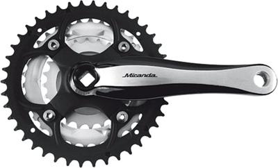 Miranda  beta 3r+ crankstel 22/32/42t zwart/zilver