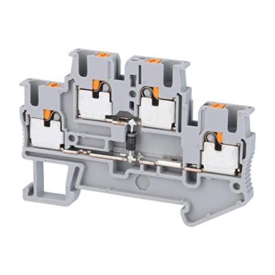 Phoenix Contact 3210936 Doorgangsserieklem 5.2 mm Snelaansluiting Grijs 50 stuk(s)