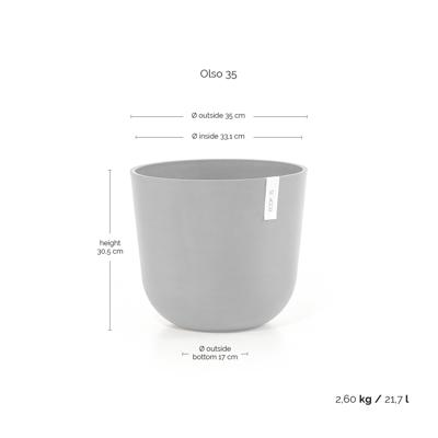 Ecopots Oslo Puurwit Ø35cm x H30,5 cm