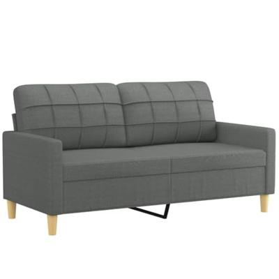 Tweezitsbank 140 cm stof donkergrijs