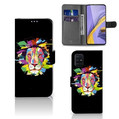 Samsung Galaxy A51 Leuk Hoesje Lion Color Samsung Galaxy A51 Leuk Hoesje Lion Color