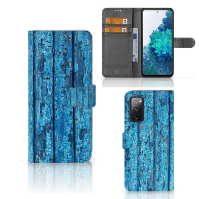 Samsung Galaxy S20 FE | Book Style Case | Wood Blue Samsung Galaxy S20 FE | Book Style Case | Wood Blue
