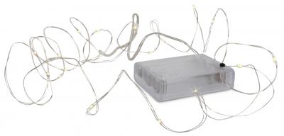 Ledslinger warmwit 20 leds op batterijen Velleman - Velleman