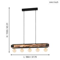 Eglo Landelijke hanglampLayham - 43468 - thumbnail