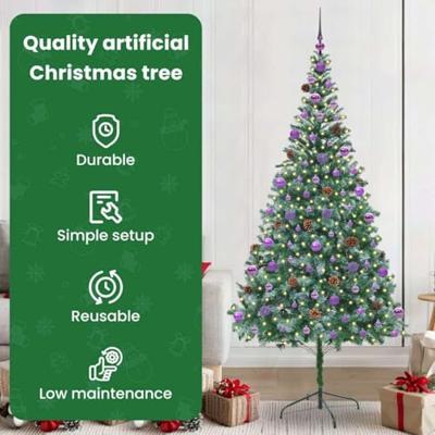 VidaXL Kunstkerstboom met 300 led groen 210 cm pvc en staal