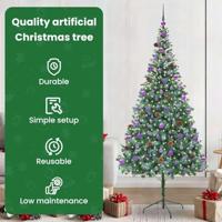VidaXL Kunstkerstboom met 300 led groen 210 cm pvc en staal - thumbnail