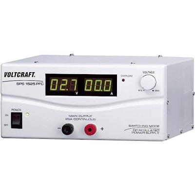 VOLTCRAFT SPS 1525 PFC Labvoeding, regelbaar 3 - 15 2 - 25 A 375 W Remote Aantal uitgangen: 1 x