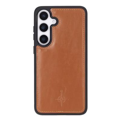 NorthLife Samsung Galaxy S25 Plus - Leren Afneembare 2-in-1 bookcase telefoonhoes - Cognac