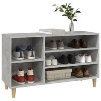 Schoenenkast 102x36x60 cm bewerkt hout betongrijs - thumbnail