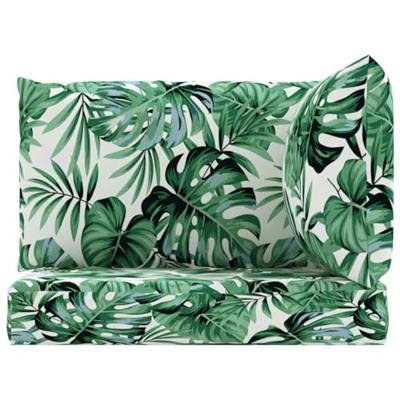 VidaXL Palletkussens 3 st bladpatroon oxford stof