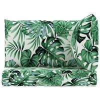 VidaXL Palletkussens 3 st bladpatroon oxford stof - thumbnail