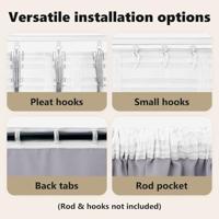 VidaXL Zwart-out gordijnen met ringen 2 pcs metaalgrijs 260 x 140 cm - thumbnail