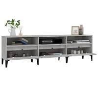 Tv-meubel 150x30x44,5 cm bewerkt hout betongrijs - thumbnail