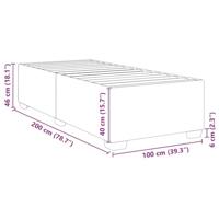 Bedframe kunstleer zwart 100x200 cm - thumbnail