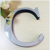 2 PC'S Home Decoratie creatieve persoonlijkheid Engelse letters acryl spiegel 3D DIY muur stickers (C) - thumbnail