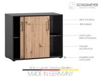 Schildmeyer Kast Aino (4 vakken, zwart mat eiken) - thumbnail