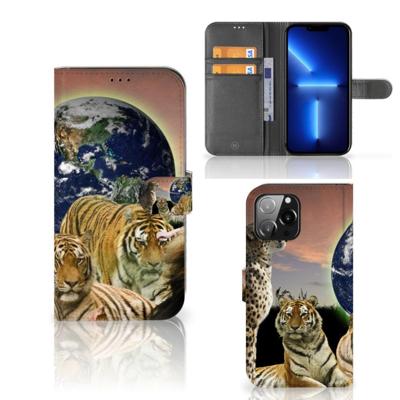 iPhone 13 Pro Max | Telefoonhoesje | Met pasjeshouder | Roofdieren