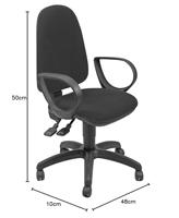 Bureaustoel Unisit Team SY Zwart - thumbnail