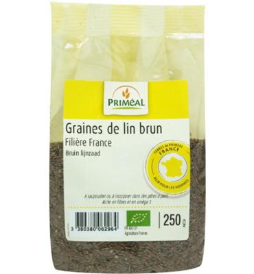 Primeal Lijnzaad bruin bio 250 Gram Primeal Lijnzaad bruin bio 250 Gram