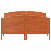 Bedframe zonder matras massief grenenhout wasbruin 120x190 cm - thumbnail