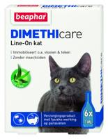 BEAPHAR DIMETHICARE LINE-ON KAT TEGEN VLOOIEN EN TEKEN 6 PIP 1 ML - thumbnail