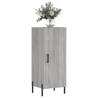 Dressoir 34,5x34x90 cm bewerkt hout grijs sonoma eikenkleurig