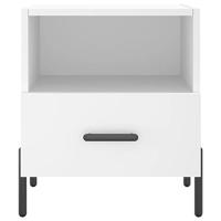 Nachtkastjes 2 st 40x35x47,5 cm bewerkt hout wit - thumbnail