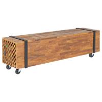 VidaXL Tv-meubel 110x30x32,5 cm massief teakhout - thumbnail