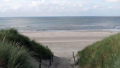 Duinpad zeezicht 130x70cm Tuinschilderij Customize-it - Customize it