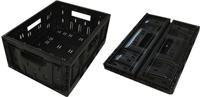 Steco Kunststof Klapkrat Klein 20 Liter Opvouwbaar Zwart - thumbnail