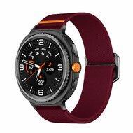 Nylon Loop bandje - Bordeaux - Samsung Galaxy Watch 8 Classic - 46mm - thumbnail