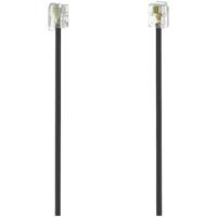 Hama Modulaire kabel, stekker 6p4c - stekker 6p4c, 3 m Kabel Zwart - thumbnail