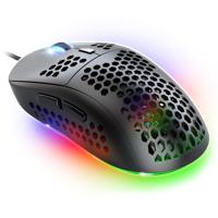 Pro M4: Ultra Light USB-bekabelde muis: resolutie 12800 dpi, 6 programmeerbare toetsen (Huano-schakelaars) versnelling 20 G, snelheid 60 IPS, frequentie 1000 Hz, ultralicht, 67,5 gram (zwart) - thumbnail
