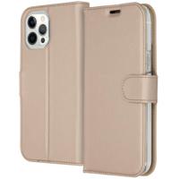 Accezz Wallet Case voor Apple iPhone 12 Pro Max Telefoonhoesje Goud - thumbnail