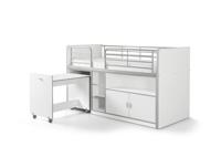 Vipack halfhoogslaper Bonny met bureau - wit - 121x96x207 - thumbnail