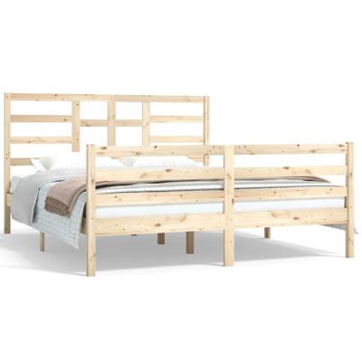 Bedframe zonder matras massief hout 160x200 cm