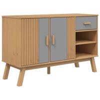 Dressoir OLDEN 114x43x73,5 cm massief grenenhout grijs en bruin - thumbnail