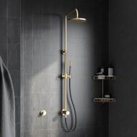 Hotbath Cobber M438 regendoucheset met omstel en 150cm doucheslang met 20cm ronde hoofddouche ronde handdouche zwart mat M438BL1 - thumbnail