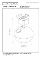 Lucide TRACK FAVORI Railspot - 1-fase Railsysteem / Railverlichting - 1xGU10 - Zwart (Uitbreiding) - thumbnail