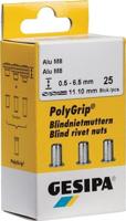 Gesipa Blindklinkmoer | klinknagelschacht d x l 7 x 13,5 mm M5 | RVS A2 | 50 stuks - 1464888 1464888 - thumbnail
