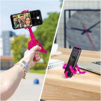 Celly Squiddy tripod Smartphone-/actiecamera 6 poot/poten Roze - thumbnail